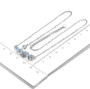 aquamarine necklace in rhodium over sterling silver