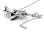 back view of bat black spinel pendant and brooch in rhodium over sterling silver