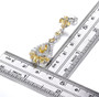 citrine and white zircon dangle earrings in rhodium over sterling silver shown for size comparison