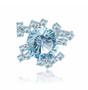 sky blue topaz brooch in rhodium over sterling silver