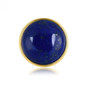 lapis lazuli pin brooch in 18k yellow gold over sterling silver