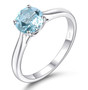 round citrine solitaire ring in rhodium over sterling silver