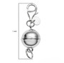magnetic clasp in 14k gold or rhodium over sterling silver shown for size comparison