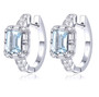 sky blue topaz and white zircon hoop earrings in rhodium over sterling silver