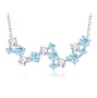 peridot and white zircon necklace in rhodium over sterling silver