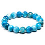 round natural blue apatite beaded stretch bracelet 6 8 or 10mm