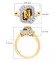 heliodor brown and white zircon butterfly ring in 18k yellow gold over sterling silver shown for size comparison