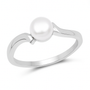 freshwater pearl bypass ring in 14k yellow gold over sterling silver