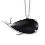 Black-onyx-zircon-whale-sterling-silver-pendant-necklace-stock-GGS1137