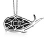 Black-onyx-zircon-whale-sterling-silver-pendant-necklace-back-GGS1137