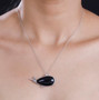 Black-onyx-zircon-whale-sterling-silver-pendant-necklace-model-GGS1137