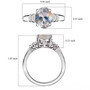 rainbow moonstone and diamond ring in solid 950 platinum shown for size comparison