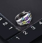 peridot amethyst and blue topaz hoop earrings in rhodium over sterling silver