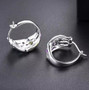 peridot amethyst and blue topaz hoop earrings in rhodium over sterling silver