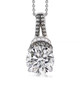 moissanite and green sapphire pendant necklace in rhodium over sterling silver