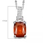 orange kyanite and white zircon pendant necklace in rhodium over sterling silver shown for size comparison