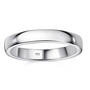 full view of 4mm 18k yellow gold over sterling silver band ring
