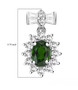chrome diopside and zircon bow earrings in rhodium over sterling silver shown for size comparison