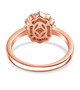back view of mahenge pink spinel pink sapphire and white zircon ring in 18k rose gold over sterling silver