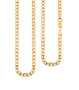 close up of 10k yellow gold franco curb link necklace 20"