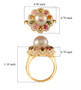 golden south sea pearl multi tourmaline and zircon ring in 18k yellow gold over sterling silver shown for size comparison