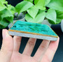 Natural-malachite-square-drink-coaster-side-GGA140