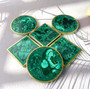 natural handcrafted malachite drink coaster size and shape options