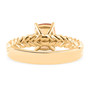 back view of imperial topaz and diamond ring in solid 10k yellow gold