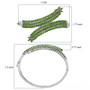 chrome diopside bypass bangle bracelet in rhodium over sterling silver shown for size comparison