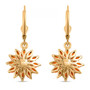 back view of marquise fire opal cluster earrings in 18k yellow gold over sterling silver