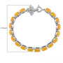 elephant and yellow jade tennis bracelet in rhodium over sterling silver shown for size comparison