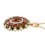 madeira citrine and multi gem pendant necklace in 18k vermeil yellow gold over sterling silver side profile