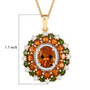 madeira citrine and multi gem pendant necklace in 18k vermeil yellow gold over sterling silver scale