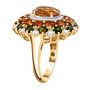 madeira citrine and multi gem ring in 18k vermeil yellow gold over sterling silver side profile