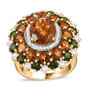 madeira citrine and multi gem ring in 18k vermeil yellow gold over sterling silver front