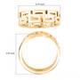 10k yellow gold greek key eternity band ring shown for size comparison