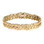 10k yellow gold abstract double row tennis bracelet