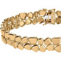 front view of 10k yellow gold abstract double row tennis bracelet