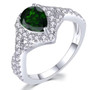 full view of ethiopian opal and white zircon halo ring in rhodium over sterling silver
