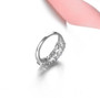 aquamarine and white zircon ring in rhodium over sterling silver