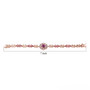 kunzite pink tourmaline and zircon bracelet in 18k rose gold over sterling silver shown for size comparison