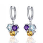 amethyst citrine blue topaz and white zircon dangle earrings in rhodium over sterling silver