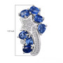 kyanite and white zircon shooting star earrings in rhodium over sterling silver shown for size comparison