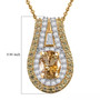golden tanzanite yellow sapphire and zircon pendant necklace in 18k yellow gold over sterling silver shown for size comparison