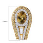 golden tanzanite yellow sapphire and zircon earrings in 18k yellow gold over sterling silver shown for size comparison