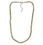 full view of vesuvianite faceted rondelle beaded necklace in rhodium over sterling silver