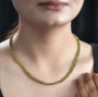 Natural-vesuvianite-rondelle-beaded-sterling-silver-necklace-model-GGS5150