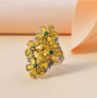 Yellow-opal-multi-gem-flower-cluster-sterling-silver-ring-live-GGS5161