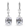 back view of brazilian petalite lever back earrings in rhodium over sterling silver