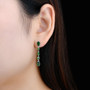 chrome diopside or garnet dangle earrings in rhodium over sterling silver